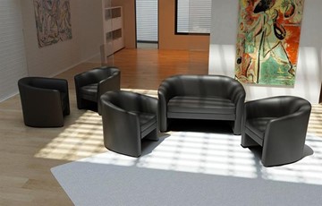 Двухместный офисный диван Крон, экокожа в Махачкале - предосмотр 1